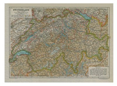 Mappa della Svizzera da Unbekannt