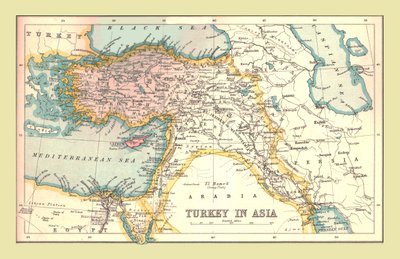 Mappa della Turchia in Asia, 1902 da Unbekannt