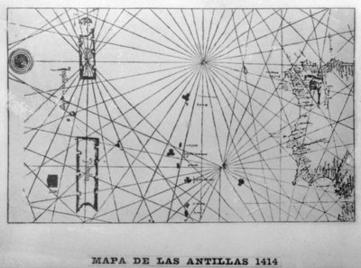 Mappa delle Antille, 1414 1919 da Unbekannt