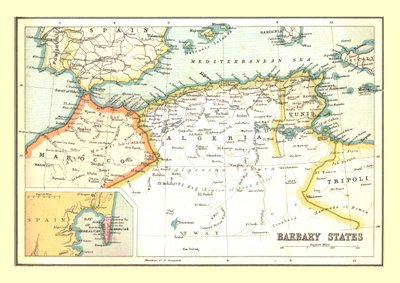 Mappa degli Stati Barbareschi, 1902 da Unbekannt