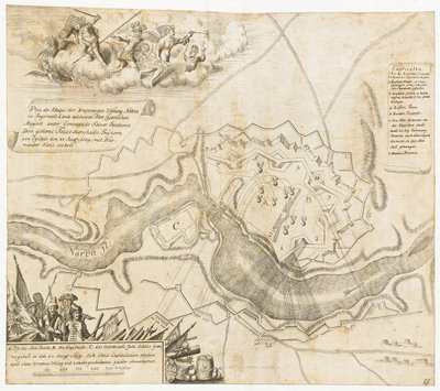 Mappa della battaglia di Narva da Unbekannt