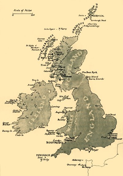 Mappa delle Isole Britanniche, 1946 da Unbekannt