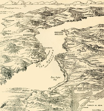 Mappa dei Dardanelli, Prima Guerra Mondiale da Unbekannt