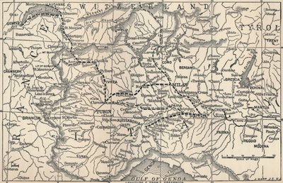 Mappa della campagna di Marengo, 1800, 1896 da Unbekannt