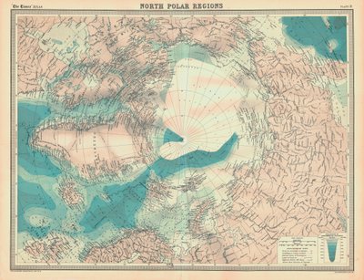 Mappa delle Regioni Polari del Nord da Unbekannt