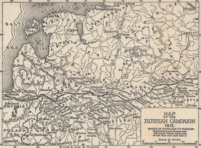 Mappa della campagna russa, 1812 da Unbekannt
