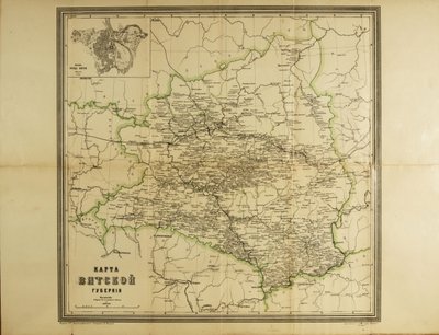 Mappa del governatorato di Vyatka, c1914 da Unbekannt