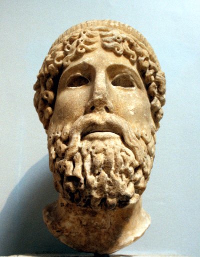Testa di marmo, probabilmente del dio greco antico Zeus, forse I secolo a.C. da Unbekannt
