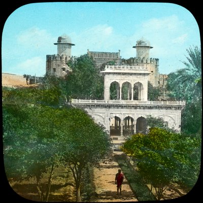 Padiglione di marmo nei giardini del forte, Lahore, India, fine XIX o inizio XX secolo da Unbekannt