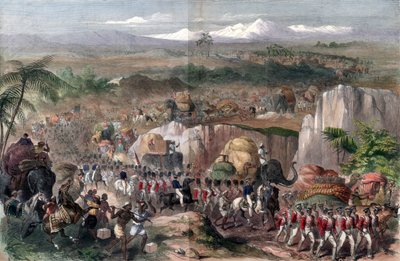 Marcia delle truppe in India, 1848 da Unbekannt