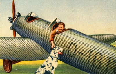 Marga von Etzdorf con il suo aereo, 1932 da Unbekannt