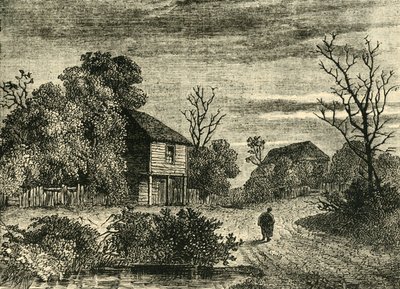 Cottage di Margaret Finch, Norwood nel 1808, c1878 da Unbekannt