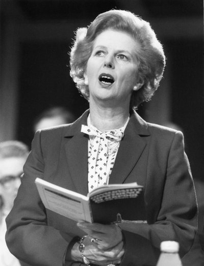 Margaret Thatcher, politica britannica, circa anni 