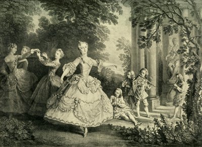 Marie Sallé che danza, 1732, 1908 da Unbekannt