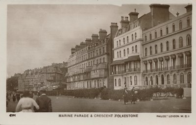 Parata marina e Crescent Folkestone, fine XIX-inizio XX secolo da Unbekannt