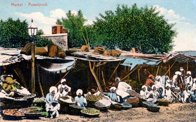 Mercato, Rawalpindi, India, inizio XX secolo da Unbekannt