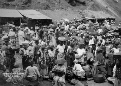 Scena di mercato, Sierra Leone, XX secolo da Unbekannt