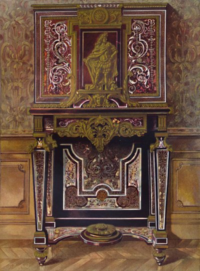 Cabinet Marquery con decorazione in bronzo dorato, di André Charles Boule, 1903 da Unbekannt