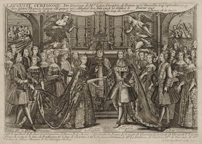 Matrimonio di Luigi, Delfino di Francia con Maria Teresa Raffaella, Infanta di Spagna a Versailles da Unbekannt