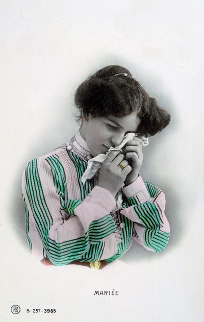 Sposati, cartolina francese vintage, c1900 da Unbekannt