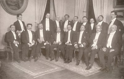 Maresciallo Hermes da Fonseca con i suoi segretari di stato e consiglieri, 1914 da Unbekannt