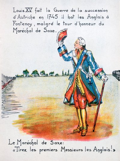 Maresciallo Maurice de Saxe, Battaglia di Fontenoy, 11 maggio 1745 20° secolo da Unbekannt