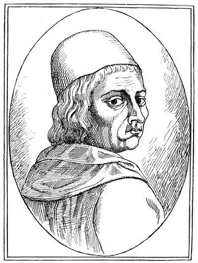Marsilio Ficino 1433-1499, filosofo umanista italiano, 1882 da Unbekannt