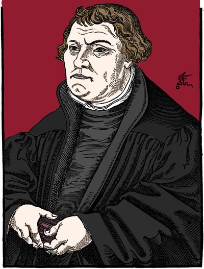 Martin Lutero riformatore protestante tedesco, 1546 da Unbekannt