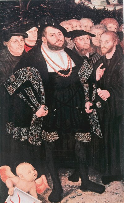 Martin Lutero con riformatori, c1530 da Unbekannt