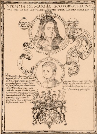 Maria, Regina di Scozia 1542-1587 e Re Giacomo VI e I 1566-1625, 1889 da Unbekannt
