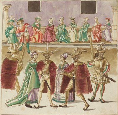 Mascherata, c. 1515 da Unbekannt