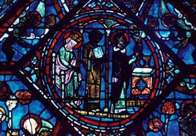 Messa di San Gilles, vetrata, Cattedrale di Chartres, Francia, 1194-1260 da Unbekannt
