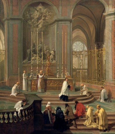 Messa celebrata dal canonico de la Porte, o l