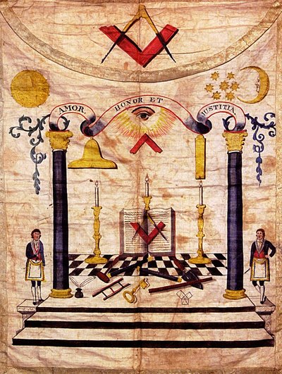 Grembiule del Maestro Muratore, XVIII secolo da Unbekannt