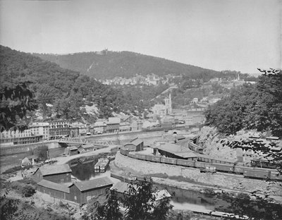 Mauch Chunk, Pennsylvania, con vista su Mount Pisgah da Unbekannt