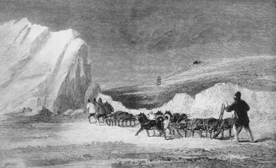 La squadra di ricerca di McLintock trova uno dei cairn di Franklin a Cape Herschel da Unbekannt