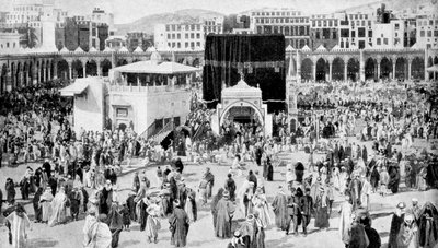 La grande moschea della Mecca, Mecca, Arabia Saudita, 1922 da Unbekannt