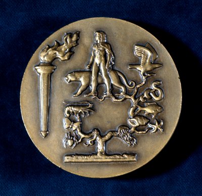 Medaglia commemorativa di Jean Baptiste de Monet, Chevalier de Lamarck, biologo francese da Unbekannt
