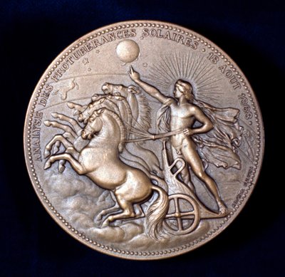 Medaglia commemorativa di Pierre Janssen e Norman Lockyer, astronomi francesi e inglesi, 1868 da Unbekannt