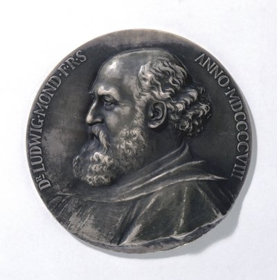 Medaglia raffigurante Ludwig Mond, chimico industriale da Unbekannt