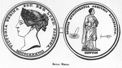Medaglia raffigurante Sir Isaac Newton, matematico inglese da Unbekannt
