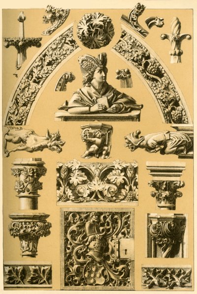 Ornamento e scultura architettonica medievale, 1898 da Unbekannt