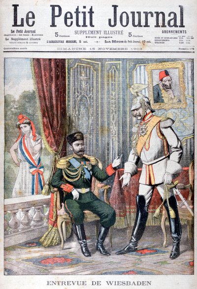 Incontro tra lo Zar Nicola II e il Kaiser Guglielmo II, Wiesbaden, Germania, 1903 da Unbekannt