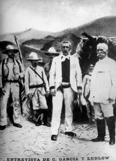 Incontro del Generale Garcia con il Brigadiere Ludlow, 1898, anni 1920 da Unbekannt