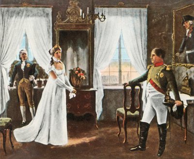 Incontro della Regina Luisa e Napoleone I a Tilsit, 6 luglio 1807, 1936 da Unbekannt