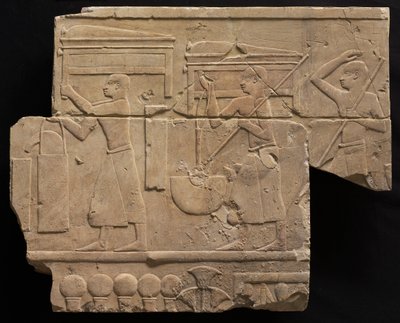 Uomini che portano attrezzature funerarie, 667-647 a.C. da Unbekannt