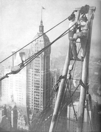 Uomini il cui coraggio supera quello di un alpinista su un precipizio, c1935 da Unbekannt