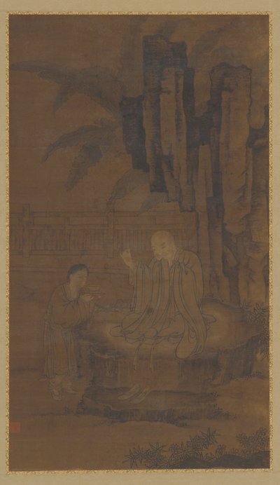Rammendare i vestiti al sole del mattino, dinastia Ming, XV-XVI secolo da Unbekannt