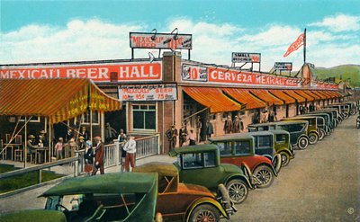 Sala della birra di Mexicali, il bar più lungo del mondo, c1939 da Unbekannt