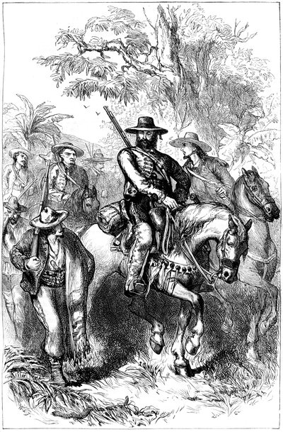 Filibustieri messicani in marcia, metà del XIX secolo c1880 da Unbekannt